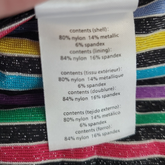 WeWoreWhat Womens O-Ring Bandeau Multicolor Striped One-Piece Size XS - Picture 5 of 5